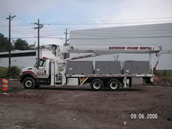26 ton Crane transporting (3) 12 ton A/C units