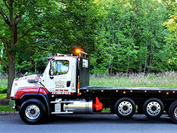 Freightliner 5 axle Flatbed Straight Truck with 24’4” extra heavy bed