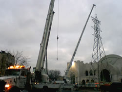 Removal of power line tower