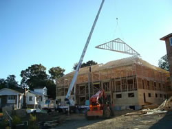 Setting Roof Trusses